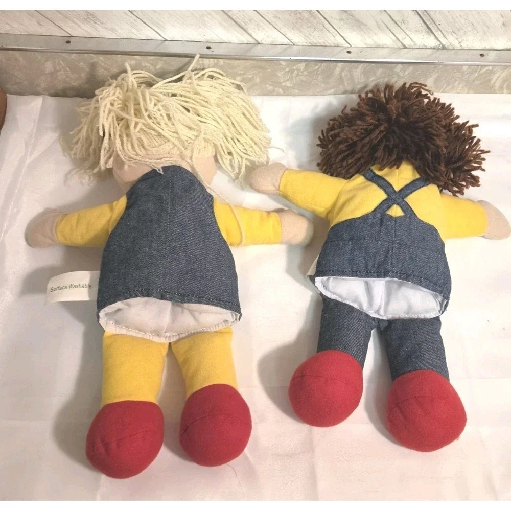 Lot Of 2 Lillian Vernon Puppet Boy Rag Doll Soft Body Marvel Education Company